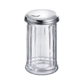 Westmark Sucrier Doseur, Capacité : 300 ml, Verre/Acier Inoxydable, New York, Argent/Transparent, 65202260