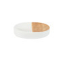 axentia Rimini nsemble d'Accessoires de Salle, Céramique, Beige/Blanc, env. 22 x 18,6 x 8,6 cm