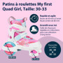 HUDORA Patins à roulettes My First Quad en différentes tailles & couleurs - Rollers à taille réglable de qualité pour enfants ju