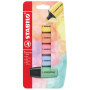 STABILO BOSS MINI Pastel - Mini surligneur - Blister carton x 5 surligneurs - coloris pastel