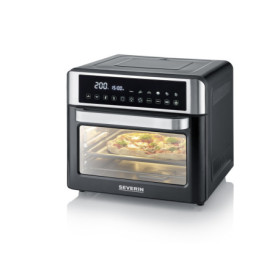 SEVERIN Mini-Four et Friteuse à Air chaud 12 en 1, Four posable 25 L, Mini four Grande capacité Multifonction 2 200 W avec Ecran