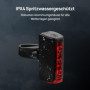 FISCHER Twin Stop 100 Lux Kit d'éclairage LED pour vélo avec Feux de Route et Mode capteur, Longue durée de Vie, boîtier en Alum