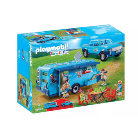 Playmobil - 9502 - Fun Park Pick up et Caravane