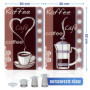 WENKO Maximex Protection Plaque de Cuisson Café en Verre trempé | pour Toute Plaque | Couvre Plaque de Cuisson, Planche à découp