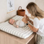 Julius Zöllner Housse pour matelas à langer en coton bio - Rayures organiques - Taille 85/75 cm
