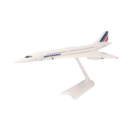 herpa Maquette Avion Air France Concorde – F-BVFB, echelle 1/200, Snap-fit Model, pièce de Collection, d'avion avec Support, Fig