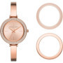 Michael Kors Montre Quartz Femme 36.00mm avec Cadran Rose analogique et Bracelet en Bracelet en Acier Or Rose MK4435