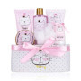 Accentra - Set cadeau Princess Kitty pour filles & femmes - Kit douche 7 pcs avec bain moussant, exfoliant, gel, lotion pour cor