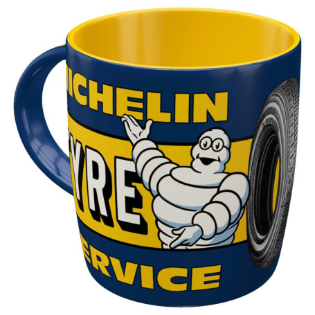 Nostalgic-Art Tasse à café, 330 ml, Michelin – Tyre Service – Idée de cadeau pour fans de moteur, mug en céramique, design vinta