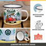 Nostalgic-Art Tasse rétro en émail, Bulli T1 – Beach – Idée de cadeau pour le bus VW, Mug de camping, Design vintage, 360 ml