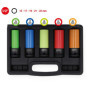 KS Tools 515.0870 Jeu de 5 douilles en aluminium 1/2" (15-17-19-21-22 mm), code couleur selon la largeur de clé