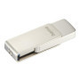 Hama Rotate Pro Clé USB 3.0 - Flash Drive 256 Go, Vitesse jusqu'à 100 Mo/s, Clef avec connecteur USB A, pour PC/Mac - Argenté