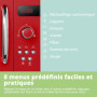 COMFEE' Micro-ondes Rétro CMSRO 20di rd avec 8 Renus Rutomatiques, 5 Niveaux de Puissance de Cuisson, Bouton de Cuisson Express,