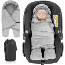 ZAMBOO Couverture Enveloppante Bébé avec Pieds, Nid d'ange Bebe Hiver Polaire pour Sièges-Auto (Convient Bébé Confort, Cybex, Rö