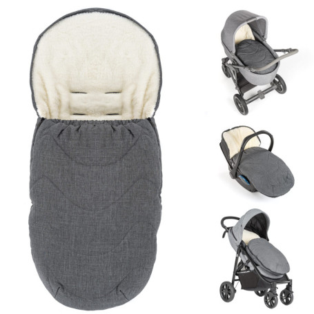 Zamboo Chanceliere Universelle pour Poussette, Siege Auto et Nacelle Bébé - 2 en 1 Nid d'Ange Bebe et Housse Siège, Polaire Douc