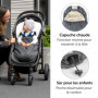 Zamboo Chanceliere Universelle pour Poussette, Siege Auto et Nacelle Bébé - 2 en 1 Nid d'Ange Bebe et Housse Siège, Polaire Douc