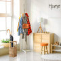Relaxdays 10020655 Porte-parapluies en bois support en bois de noyer carré HxlxP: 50 x 18 x 18 cm, nature