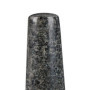 Relaxdays Mortier en granit avec pilon, robuste, pour épices, herbes, mortier en pierre polie, d. 13 cm, 250 ml, gris