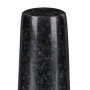 Relaxdays Mortier en granit avec pilon, robuste, pour épices, herbes, mortier en pierre polie, d. 12 cm, 300 ml, gris