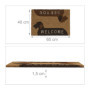 Relaxdays Paillasson Coco, Tapis antidérapant, Welcome, See You, Motif de Chien, 60x40 cm, intérieur, extérieur, Nature