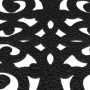 Relaxdays Paillasson Caoutchouc, 45x75 cm, antidérapant, résistant, caillebotis extérieur, Tapis entrée, Ornements, Noir