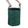 Relaxdays Sacs à déchets de Jardin autoportants, Lot de 3, 90 L, 3 poignées, Poubelle, résistant aux UV, étanche, Vert