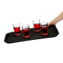 Relaxdays Plateau de Service, Surface antidérapante, Forme rectangulaire, Restaurant, LxP: 56 x 41 cm, Noir