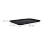 Relaxdays Plateau de Service, Surface antidérapante, Forme rectangulaire, Restaurant, LxP: 56 x 41 cm, Noir