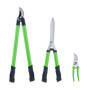Relaxdays Lot d’Outils de Jardinage, pour Bois Vert, sécateur, cisaille & Taille-haie Manuel, Lame en Acier, Vert