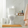 Relaxdays Dérouleur Papier Toilette avec étagère, Support en Bambou, Compartiment, HxLxP : 17x50x18 cm, Nature - Blanc