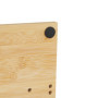 Relaxdays Serviteur WC, en Bambou, Non Fixe, Brosse et Porte-Brosse, H x L x P : 74 x 20 x 20 cm, Noir et Nature