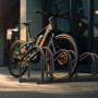 Relaxdays Râtelier pour 5 vélos, Roues de Largeur 60 mm Max., Porte-vélos en métal, Anthracite