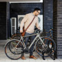 Relaxdays Râtelier pour 5 vélos, Roues de Largeur 60 mm Max., Porte-vélos en métal, Anthracite