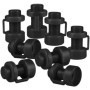 ONVAYA® Embouts de trampoline | Noir | Jeu de 8 embouts pour les poteaux du filet de trampoline | Lot de 8 embouts pour trampoli