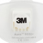 3M Aura Masque antipoussière, FFP3, avec valve, série 9332+, 10 masques par paquet, Blanc, Taille unique