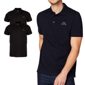 Kappa - Lot de 2 polos Venist pour homme - Avec logo imprimé - Polo basique à manches courtes pour le sport, les loisirs et le b