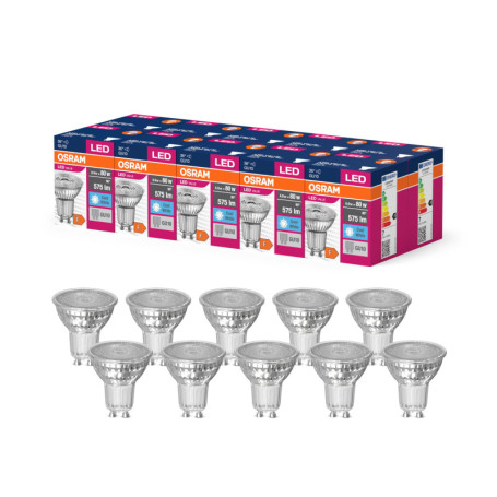 OSRAM Valeur d'étoile LED par16 lampe LED pour la base GU10, lampe réflecteur, GL, 575 lumens, blanc froid (4000K), remplacement