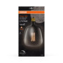 OSRAM Vintage 1906 smoke tinted LED lamp, 4.5W, 150lm, globe shape with 140mm diameter & E27 base, warm white light, straight fi