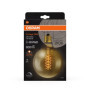 OSRAM Vintage 1906 gold tinted LED lamp, 7W, 600lm, globe shape with 125mm diameter & E27 base, warm white light, spiral filamen