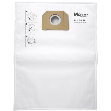 McFilter | 5 sacs d'aspirateur compatibles avec aspirateur Bosch GAS 35 L AFC, GAS 35 M AFC und GAS 35 L SFC+ | convient pour 26