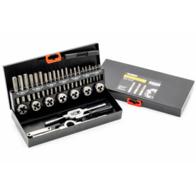 BAER Jeu de tarauds M3 - M12, HSS, taraud, filetage intérieur + filetage extérieur, taraud manuel, filière