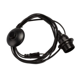 Mextroic Câble d'alimentation/douille de lampe avec interrupteur à pied et douille E27 : 3,5 m, 190-250 V