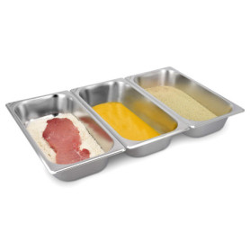 Navaris 3x Bac de Cuisson en Inox - Plat Rectangulaire en Acier Inoxydable - Plateau de Cuisson Four pour Pâtisserie Gratin - 32