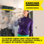 Kärcher Raclette Vapeur Pour Vitres, Avec Lame Flexible en Caoutchouc, Pour un Nettoyage des Vitres Hygiénique et Sans Traces, A
