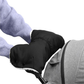 Navaris Chauffe Main Poussette Bebe - Gant Moufle Poussette Yoyo Triple ou Double avec Feutre Doux à l'Intérieur - Manchon Prote