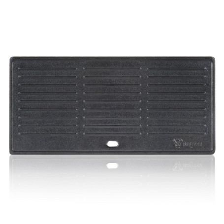 BBQ-Toro Plaque de cuisson en fonte | 42,5 x 20,5 cm | Plaque réversible, utilisation recto-verso | rectangulaire, universelle e