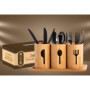 Nakass Porte-couverts en bambou 4 pièces en bois - Organisateur d'ustensiles de cuisine pour décoration de table à manger - Réci
