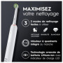 Oral-B Pro 3500 Brosse À Dents Électrique Blanche, Un Capteur De Pression Pour Protéger Les Gencives Sensibles, Des Accessoires,