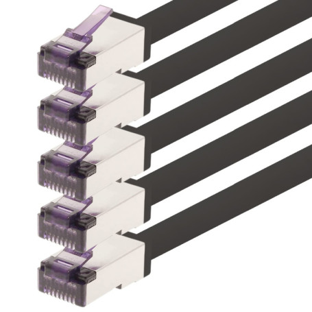1aTTack.de - 0,5 m - Câble réseau CAT6a Superflex Ethernet Gigabit LAN Câble patch RJ45 CAT6 A 10000 Mbit s SFTP PIMF 500 MHz co