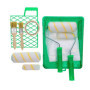PRODIAMANT Kit de peinture 12 pièces : 2 grands rouleaux, 2 petits rouleaux, pinceaux, plateau, bâche, ruban de masquage, style 